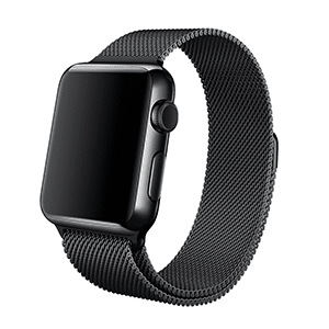 Schwarzes Apple Watch Milanaise Armband bald verfügbar
