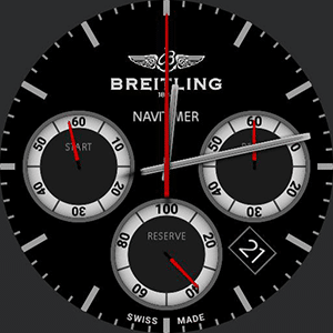 Breitling Stopwatch Navimeter Red Watchface