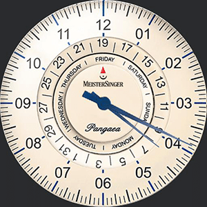 MeisterSinger Pangaea Day Date Watchface