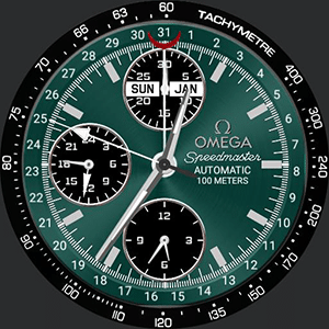 Omega Speedmaster Teal Watchface