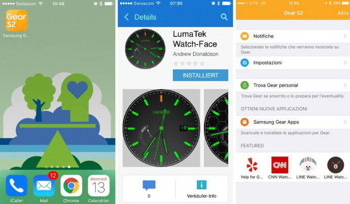 Samsung Gear S2 iPhone App ist da (Leak)