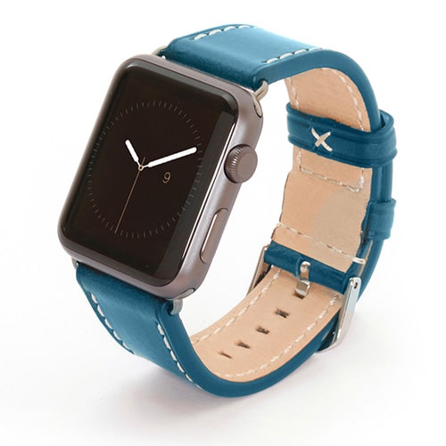 Apple Watch Lederarmband blau