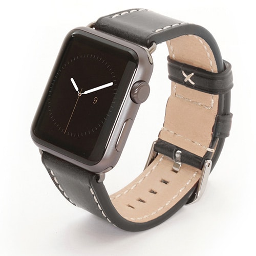 Apple Watch Lederarmbänder schwarz