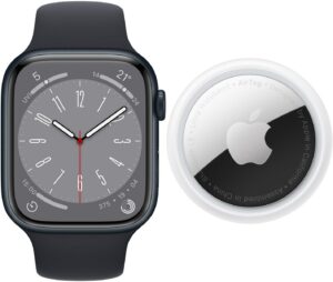 Apple Watch Series 8 (45mm)+AirTag Smartwatch mitternacht