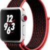 Apple Watch Nike+ (38mm) GPS + Cellular mit Nike Sport Loop silber/bright crimson/schwarz