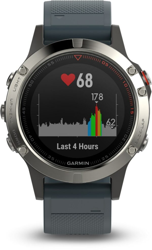 Garmin fenix 5 Sportuhr silber/blau