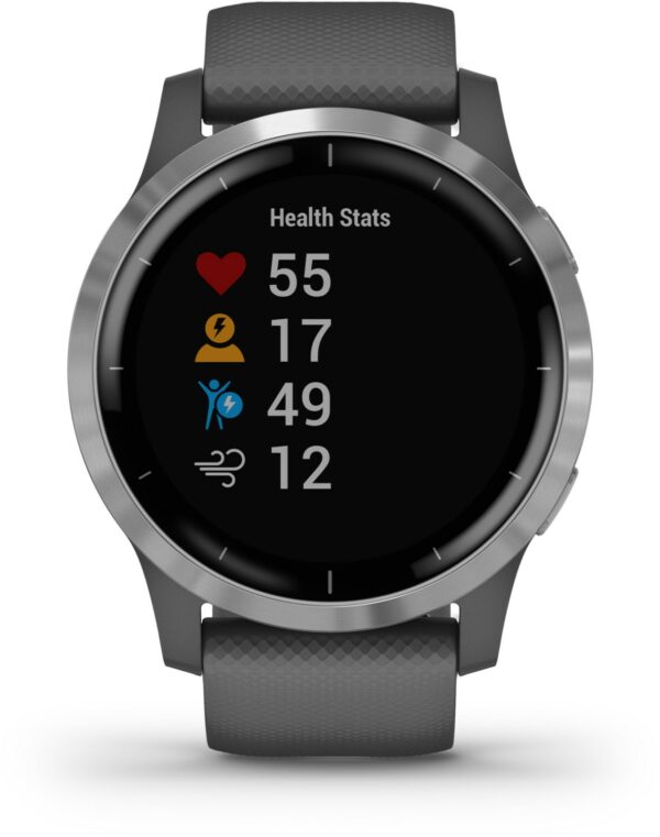 Garmin vivoactive 4 Sportuhr dunkelgrau/silber