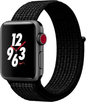 Apple Watch Nike+ (38mm) GPS + Cellular mit Nike Sport Loop spacegrau/schwarz/pure platinum