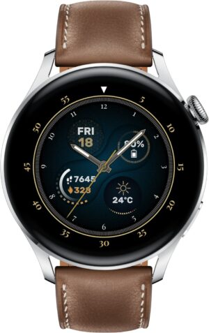 Huawei Watch 3 Smartwatch edelstahl/braun